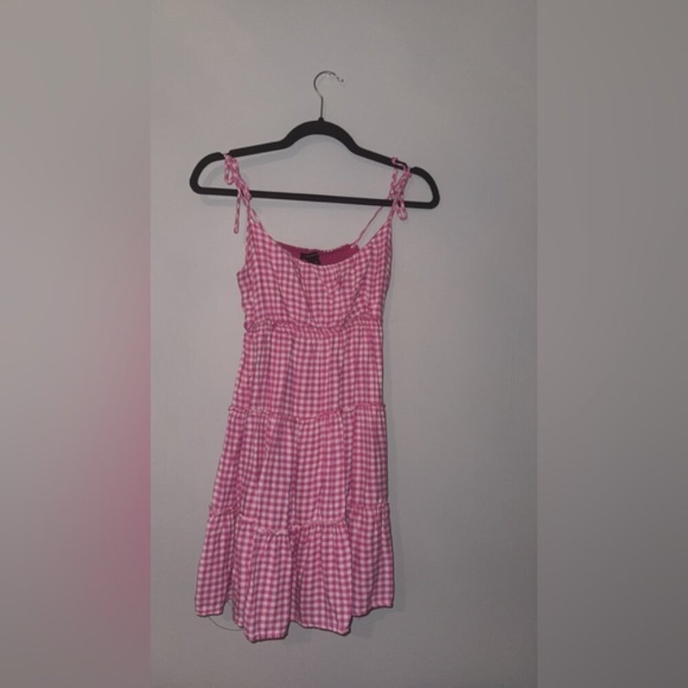 💖 Forever 21 Gingham Pink Sundress – Size S 💖